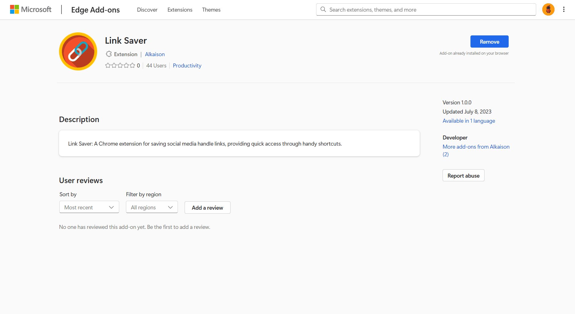 Link Saver Extension